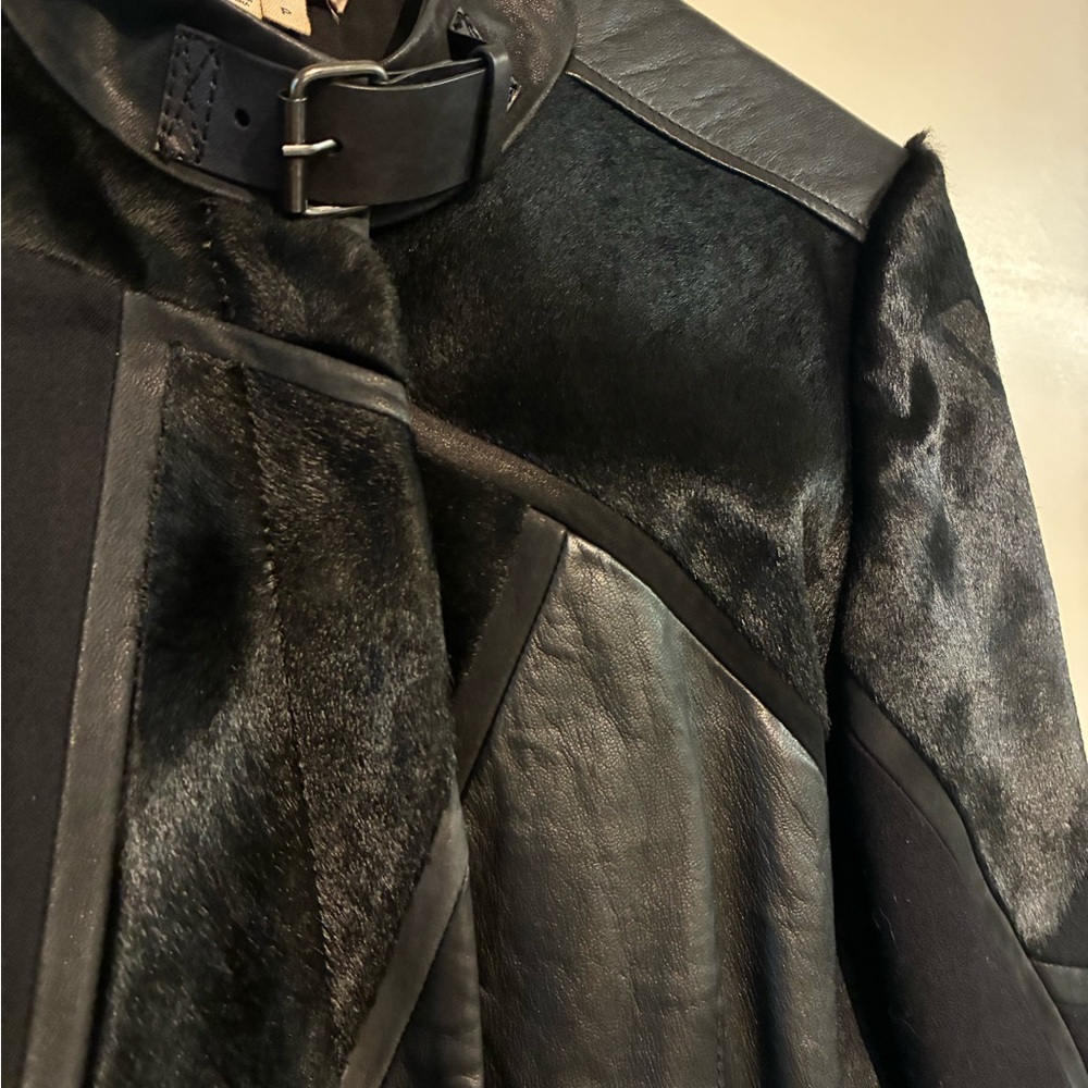 Helmut Lang Petite Black Patchwork Leather Jacket - image 8